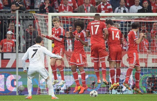 29.04.2014, xjhx, Fussball Champions League Halbfinale, FC Bayern München - Real Madrid, v.l. Cristiano Ronaldo (Real Madrid) Goal scored, Tor zum 0:4