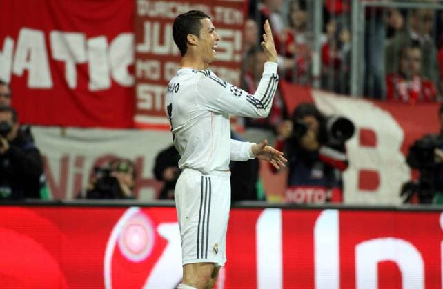 Cristiano Ronaldo (Real Madrid CF) - Torjubel Fussball UEFA Champions League München Allianz Arena 29.04.2014 FC Bayern München - Real Madrid CF