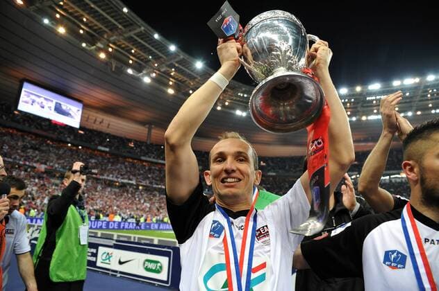Thibault Giresse (Guingamp) FOOTBALL : - Guingamp, Champion Coupe de France - Stade Rennes vs EA Guingamp - 03 05 2014 NLeGouicFEP 