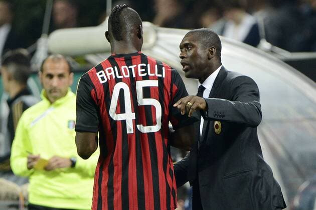 Mario Balotelli, Clarence Seedorf Milan Milano 04-05-2014 Stadio Giuseppe Meazza - Football 2013 2014 Serie A, AC Milan vs. Inter Mailand giuseppexceleste