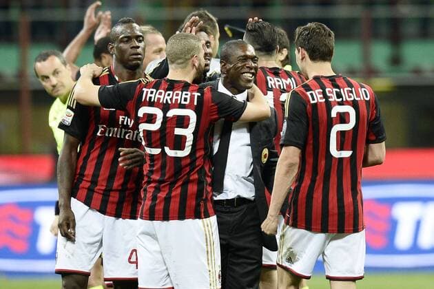 Db Milano 04 05 2014 - campionato di calcio serie A AC Mailand vs Inter Mailand:: Schlussjubel Clarence Seedorf 