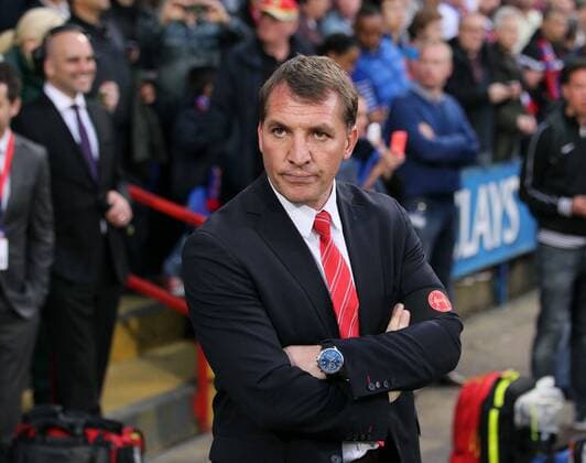Liverpool s Brendan Rodgers looks on Crystal Palace vs FC Liverpool - Barclays Premier League - Selhurst Park - London - UK - 05 05 2014 - EDITORIAL USE ONLY. No use with unauthorised audio, video, data, fixture lists, club league logos or live services. Online in-match use limited to 120 images, no video emulation. No use in betting, games or single club league player publications.