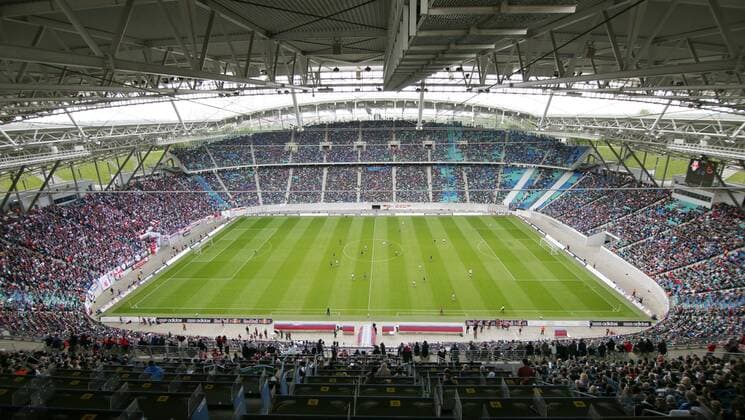Leipzig, 03.05.2014, Red Bull Arena, Fussball, 3. Liga, 37. Spieltag. , RB Leipzig, Stadionübersicht. 42.713 Zuschauer - RB Leipzig Vereinsrekord sowie Saisonrekord der 3. Liga! , 080719Herzberg