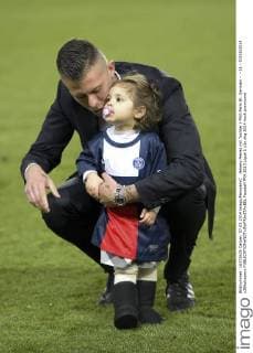 Jemery Menez mit Tochter PSG Paris St. Germain - - L1 - 07 05 2014 xJBAutissierx 