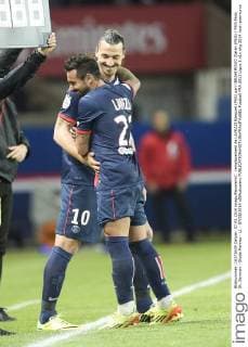 remplacement de LAVEZZI Ezequiel (PSG) parr IBRAHIMOVIC Zlatan (PSG) PSG Paris St. Germain - Stade Rennes - L1 - 07 05 2014 xJBAutissierx 