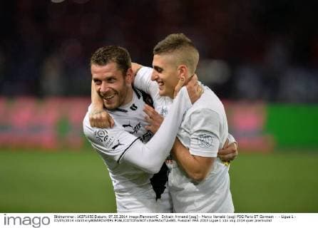 Sylvain Armand (psg) - Marco Verratti (psg) PSG Paris ST Germain - - Ligue 1 - 07 05 2014 xAnthonyBIBARDxFEPx 