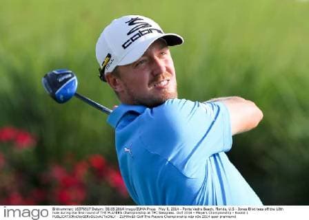 May 8, 2014 - Ponte Vedra Beach, Florida, U.S - Jonas Blixt tees off the 18th hole during the first round of THE PLAYERS Championship at TPC Sawgrass. Golf 2014 - Players Championship - Round 1 - ZUMAw10