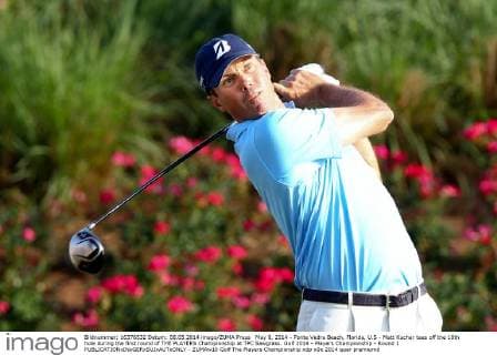 May 8, 2014 - Ponte Vedra Beach, Florida, U.S - Matt Kuchar tees off the 18th hole during the first round of THE PLAYERS Championship at TPC Sawgrass. Golf 2014 - Players Championship - Round 1 - ZUMAw10