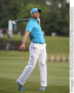 May 9, 2014 - Ponte Vedra Beach, FL, U.S: Sergio Garcia of Spain reacts to his 2nd shot from 18 fairway during second round golf action of The Players Championship at TPC Sawgrass in Ponte Vedra Beach, FL PGA Golf Herren 2014: The Players Championship MAY 09 - ZUMAcg2