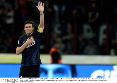 Mailand, Italien - Fussball, Serie A - Inter Mailand vs. Lazio Rom - Javier Zanetti 