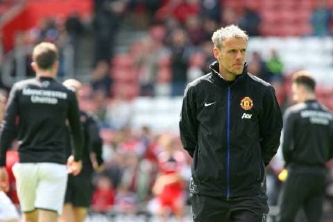 Football - 2013 2014 Premier League - Southampton vs. Manchester United Manchester United First Team Coach Phil Neville 