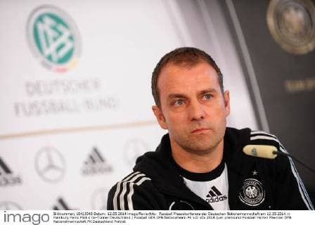 Fussball Pressekonferenz der Deutschen Nationalmannschaft am 12.05.2014 in Hamburg Hansi Flick ( Co-Trainer Deutschland )