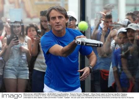 Roberto Mancini Fussball - Show Musik match im Rahmen des Rom Masters, Internazionali d Italia di Tennis. Foto AntoniettaxBaldassarre Insidefoto BaldaxStaccio
