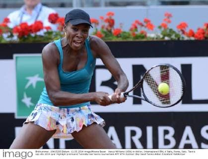 Venus Williams (USA) in Aktion. Internazionali BNL d Italia, Rome, Italy.