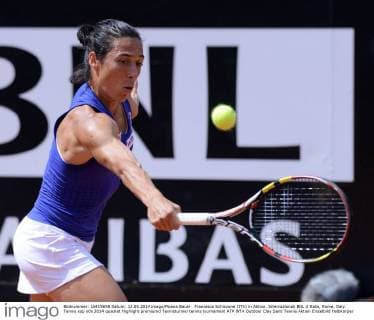 Francesca Schiavone (ITA) in Aktion. Internazionali BNL d Italia, Rome, Italy.
