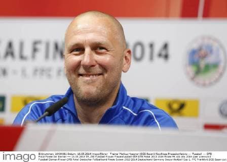 Trainer Markus Hoegner (SGS Essen) Abschluss Pressekonferenz --- Fussball --- DFB Pokal Finale der Damen --- 16.05.2014 EP_JSE