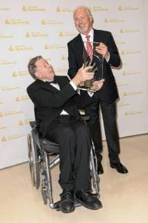 Joachim Deckarm und Franz Beckenbauer bei der Verleihung der Goldenen Sportpyramide 2014 im Hotel Adlon. Berlin, 16.05.2014 Foto:xFredericx xFuturexImage