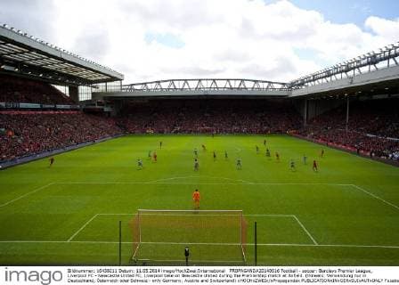 PROPAGANDA20140516 Football - soccer: Barclays Premier League, Liverpool FC - Newcastle United FC, Liverpool take on Newcastle United during the Premiership match at Anfield. (Hinweis: Verwendung nur in Deutschland, Österreich oder Schweiz - only Germany, Austria and Switzerland) xHOCHxZWEIx xPropagandax 