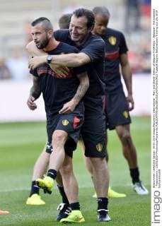 Marc and Steven Defour of Belgium FOORBALL : Belgique - Entrainement - Preparations - 19 05 2014 Photonews Panoramic 