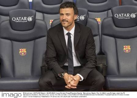 Barcelona, Spain. May 21 2014. Luis Enrique visist the FC Barcelona s stadium, the Camp Nou, on his first day as FCB s coach 