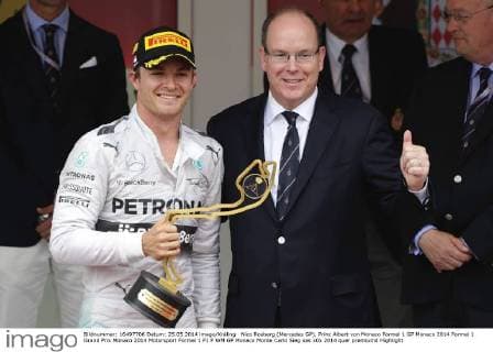 Nico Rosberg (Mercedes GP), Prinz Albert von Monaco Formel 1 GP Monaco 2014 Formel 1 Grand Prix Monaco 2014