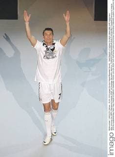 Real Madrid s Cristiano Ronaldo celebrates with supporters after winning the UEFA Champions League 2014, at Santiago Bernabeu stadium. 