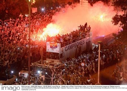 Celebration of Real Madrid team after winning the Champions League at Cibeles square. xJUANxAGUADOx 