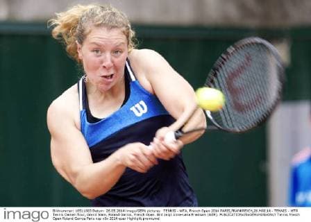 TENNIS - WTA, French Open 2014 PARIS,FRANKREICH,26.MAI.14 - TENNIS - WTA Tennis Damen Tour, Grand Slam, Roland Garros, French Open. Bild zeigt Anna-Lena Friedsam (GER). 