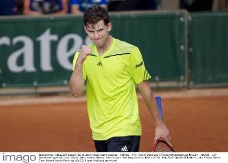 TENNIS - ATP, French Open 2014 PARIS,FRANKREICH,26.MAI.14 - TENNIS - ATP Tennis Herren World Tour, Grand Slam, Roland Garros, French Open. Bild zeigt Dominic Thiem (AUT). 