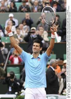 Foto : Novak Djokovic (SRB) Tennis French Open Paris , 1. Runde Mo. 26.05.2014