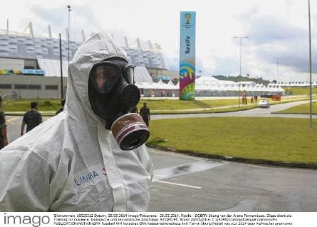 28.05.2014, Recife - DQBRN Übung vor der Arena Pernambuco. Diese dient als Training für nukleare, biologische und terroristische Anschläge. RECIFE PE, Brasil 28 05 2014. ( x(4095)xCarlosxEzequielxVannoni Fx 