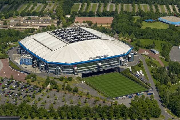 Veltins-Arena mit Schrift, Schalke-Stadion, Gelsenkirchen, Gelsenkirchen-Buer, Ruhrgebiet !ACHTUNGxMINDESTHONORARx60xEURO!