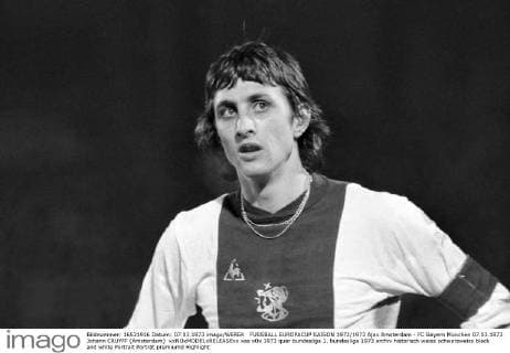 FUSSBALL EUROPACUP SAISON 1972 1973 Ajax Amsterdam - FC Bayern München 07.03.1973 Johann CRUYFF (Amsterdam) xxNOxMODELxRELEASExx