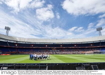 Dutch squad at stadium the Kuip during a training session of The Netherlands for the world Cup 2014 in Brazil on May 30, 2014 at Rotterdam, The Netherlands. The Netherlands Training session 2013 2014 xVIxxIVx 2338410