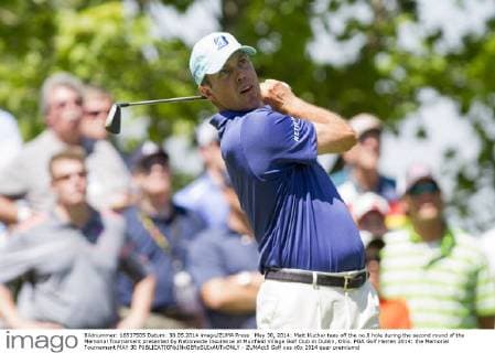 May 30, 2014: Matt Kuchar tees off the no.8 hole during the second round of the Memorial Tournament presented by Nationwide Insurance at Muirfield Village Golf Club in Dublin, Ohio. PGA Golf Herren 2014: the Memorial Tournament MAY 30 - ZUMAct5