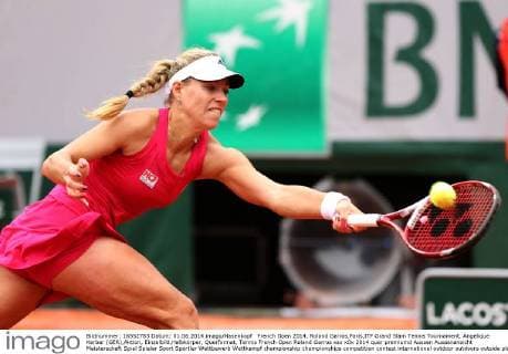 French Open 2014, Roland Garros,Paris,ITF Grand Slam Tennis Tournament, Angelique Kerber (GER),Aktion, Einzelbild,Halbkörper, Querformat,