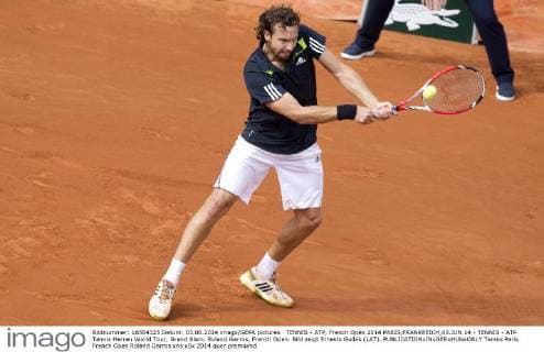TENNIS - ATP, French Open 2014 PARIS,FRANKREICH,03.JUN.14 - TENNIS - ATP Tennis Herren World Tour, Grand Slam, Roland Garros, French Open. Bild zeigt Ernests Gulbis (LAT). 