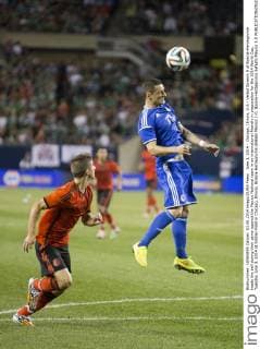 June 3, 2014 - Chicago, Illinois, U.S - Vedad Ibisevic 9 of Bosnia-Herzegovina heads the ball during their game against the Mexico National team in an international friendly in preparation for the 2014 World Cup, Tuesday June 3, 2014 at Soldier Field in Chicago, Illinois. Bosnia-Herzegovina defeats Mexico 1-0. Bosnia-Herzegovina defeats Mexico 1-0  - ZUMAp12