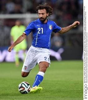 Andrea Pirlo of Italy competes during a friendly match against Luxembourg in Perugia, Italy, on June 4, 2014. The match ended with a 1-1 draw. (Xinhua Alberto Lingria) (lm) (SP)ITALY-PERUGIA-SOCCER-FRIENDLY MATCH 