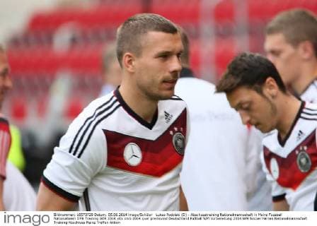Lukas Podolski (D) - Abschusstraining Nationalmannschaft in Mainz