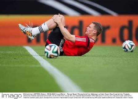 Manuel Neuer (Deutschland) bei Uebungen auf dem Rasen Abschlusstraining, Fussball, Deutsche Fussball Nationalmannschaft, 05.06.2014 Foto:Eibner EP_ans