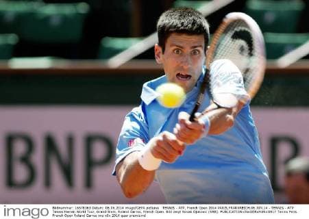 TENNIS - ATP, French Open 2014 PARIS,FRANKREICH,06.JUN.14 - TENNIS - ATP Tennis Herren World Tour, Grand Slam, Roland Garros, French Open. Bild zeigt Novak Djokovic (SRB). 