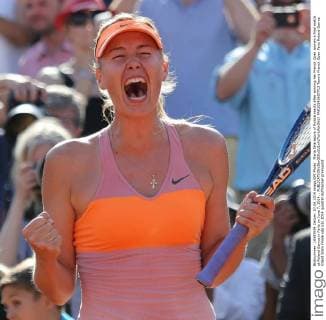 Maria Sharapova of Russia reacts after winning her French Open women s final match at Roland Garros in Paris on June 7, 2014. .  PAR20140607713