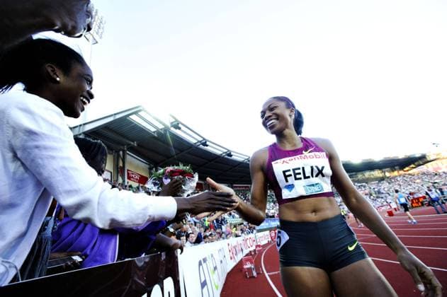 Leichtathletik 11.06.14 , Exxon Mobile Bislett Games , Allyson Felix - 200 meter 