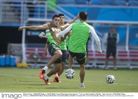 Training Nationalteam Mexiko. Raul Jimenez 12 06 2014 Natal , Brasil , xOMARxMARTINEZx 
