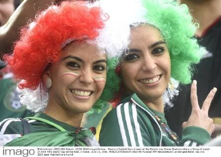 Mexico s football fans is seen at the Estadio das Dunas Stadium where a Group A match of 2014 FIFA World Cup will be held, in Natal, June 13, 2014. 