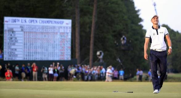 June 15, 2014 - Pinehurst, NC, USA - Golfer Martin Kaymer of Dusseldorf, Germany, wins the U.S. Open in Pinehurst, N.C., Sunday, June 15, 2014. 2014 US Open Third Round - ZUMAm67