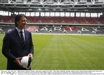 ITAR-TASS: MOSCOW, RUSSIA. JUNE 16, 2014. Swiss-Turkish football coach Murat Yakin visits the construction site of Otkrytiye Arena Stadium which is to become the home stadium of FC Spartak Moscow after giving a press conference on joining FC Spartak as new head coach.  Aufmacher 20141018