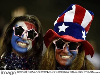 Fans of U.S. are seen before a Group G match of 2014 FIFA World Cup at the Estadio das Dunas Stadium in Natal, June 16, 2014. 