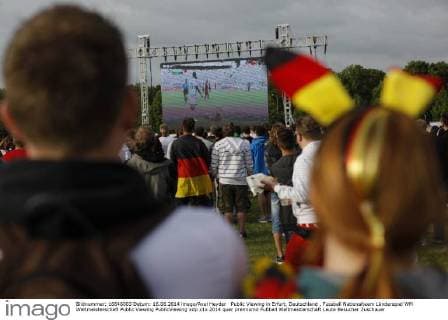 Public Viewing in Erfurt, Deutschland ,